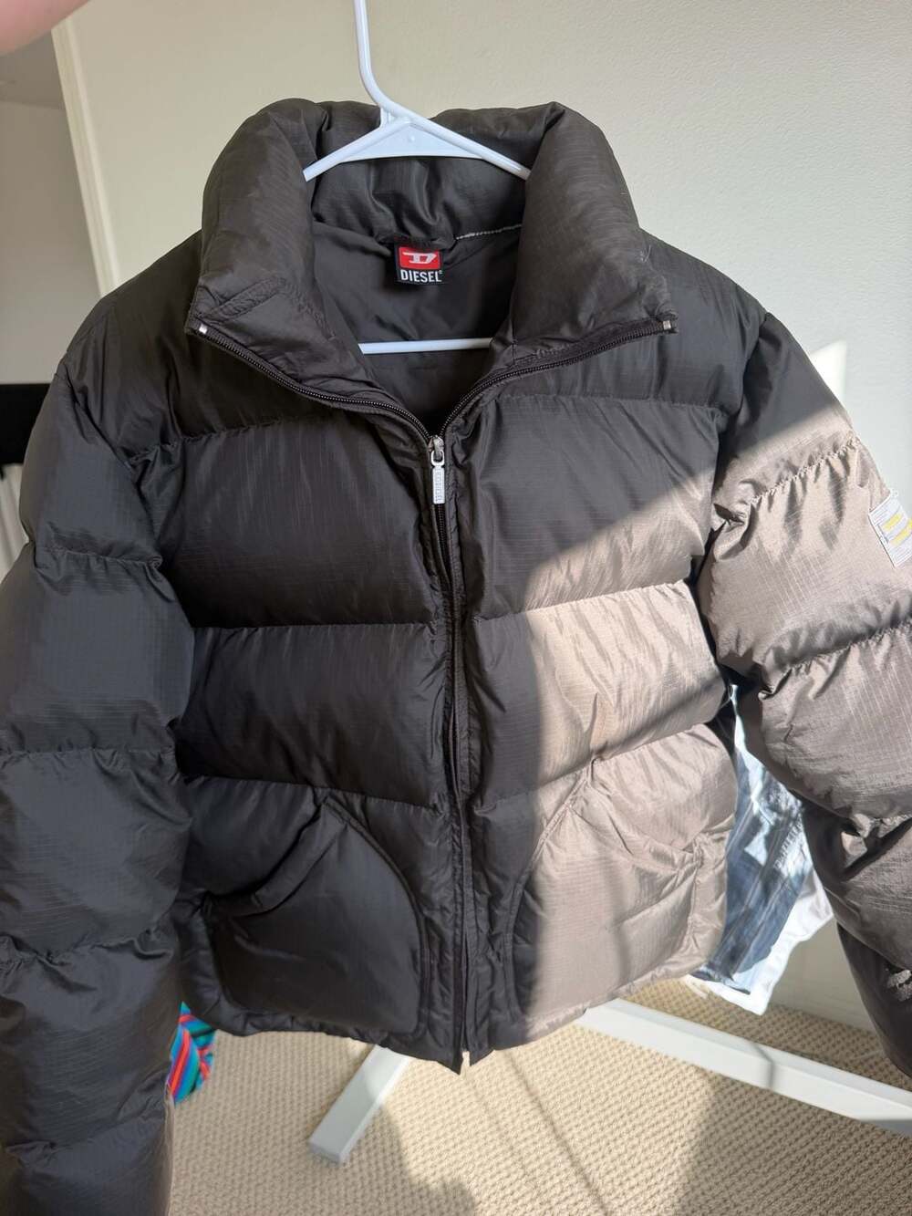 Vintage Diesel Vero Piumino Real Down Puffer Jacket Gray Size M